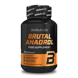 BioTechUSA Brutal Anadrol für Männer konzipiertes Nahrungsergänzungsmittel zur Optimierung des Hormonspiegels mit Koffein, DAA, Q10, Kreatin, Pflanzenextrakten, Vitaminen und Mineralstoffen.