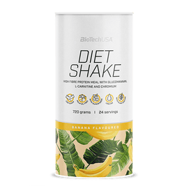 BioTechUSA Diet Shake ballaststoffreiches Eiweißgetränkepulver mit niedrigem Fettgehalt, mit Super-Lebensmitteln, frei von Palmöl.