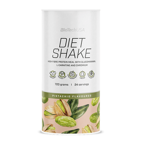 BioTechUSA Diet Shake ballaststoffreiches Eiweißgetränkepulver mit niedrigem Fettgehalt, mit Super-Lebensmitteln, frei von Palmöl.