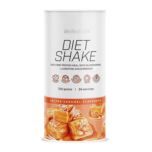 BioTechUSA Diet Shake ballaststoffreiches Eiweißgetränkepulver mit niedrigem Fettgehalt, mit Super-Lebensmitteln, frei von Palmöl.