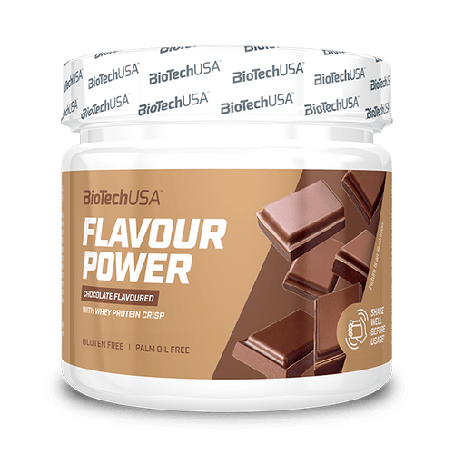 BioTechUSA Flavour Power ist ein in 5 verschiedenen Geschmacksrichtungen erhältliches Aromapulver, ohne Palmöl, Gluten.