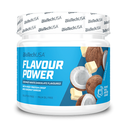 BioTechUSA Flavour Power ist ein in 5 verschiedenen Geschmacksrichtungen erhältliches Aromapulver, ohne Palmöl, Gluten.