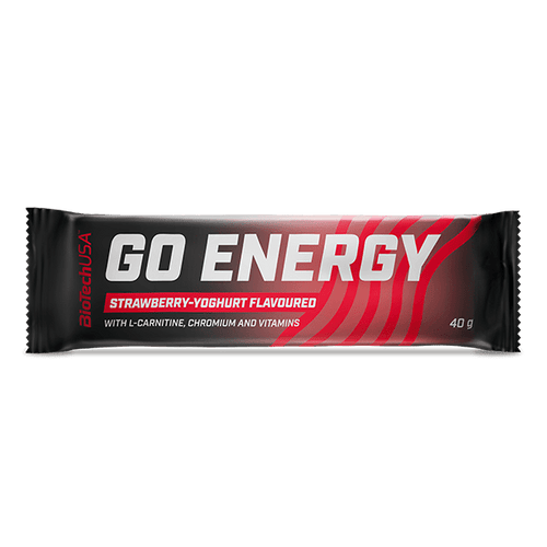 ENERGIE-RIEGEL MIT L-CARNITIN, CHROM, VITAMINEN UND FRUCHTGELEE.