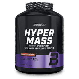 Hyper Mass ist eine Weight Gainer der Extraklasse! Dieser Massezuwachs-Drink enthält mit Kohlenhydraten, Proteinen und Kreatin alles, was man zum Muskelaufbau und für ein kraftvolles Training braucht.