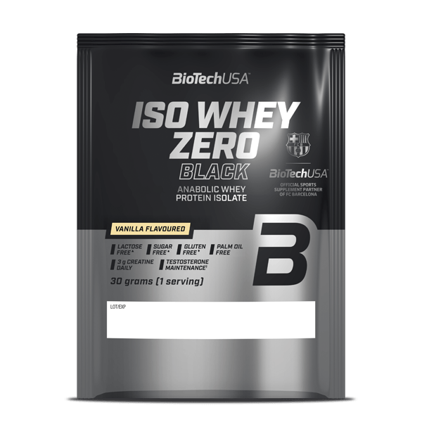 Iso Whey Zero Black Getränkepulver auf Basis von Molkeproteinisolat - 30 g