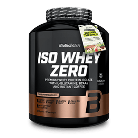 Premium Molkenprotein-Isolat Getränkepulver, mit reduziertem Laktosegehalt, zucker*- und glutenfrei**, mit zugesetzten BCAA und Glutamin Aminosäuren, Zucker und Süßstoff. 