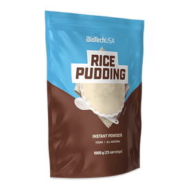 BioTechUSA Rice Pudding – Veganes, zucker- und glutenfreies, fettarmes Instant-Milchreispulver ohne Geschmack, das ohne Kochen zubereitet werden kann. 