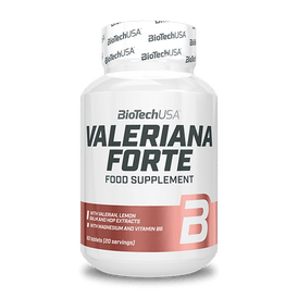 BioTechUSA Valeriana Forte Nahrungsergänzungsmitteltablette mit Vitaminen, Mineralstoffen und Pflanzenextrakten, für ein optimales Nervensystem.
