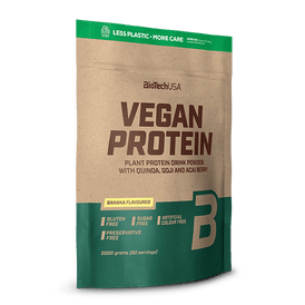 Wenn du auf der Suche nach einem veganen Proteinpulver mit aufregenden Geschmacksrichtungen bist, bist du bei BioTechUSA Vegan Protein genau an der richtigen Stelle! Unser veganes Eiweißpulver besteht aus einem pflanzlichen Proteinkomplex gepaart mit den besten Inhaltsstoffen aus der Goji- und Acai-Beere.